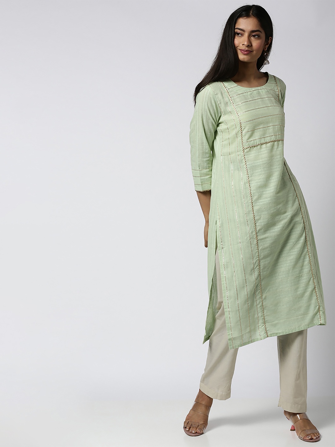 

Soch Green Pure Cotton Kurti