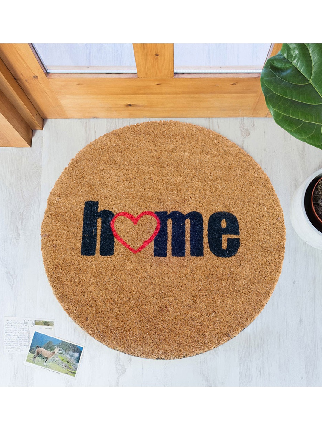 

Onlymat Brown & Black Natural Shaped Coir Doormat
