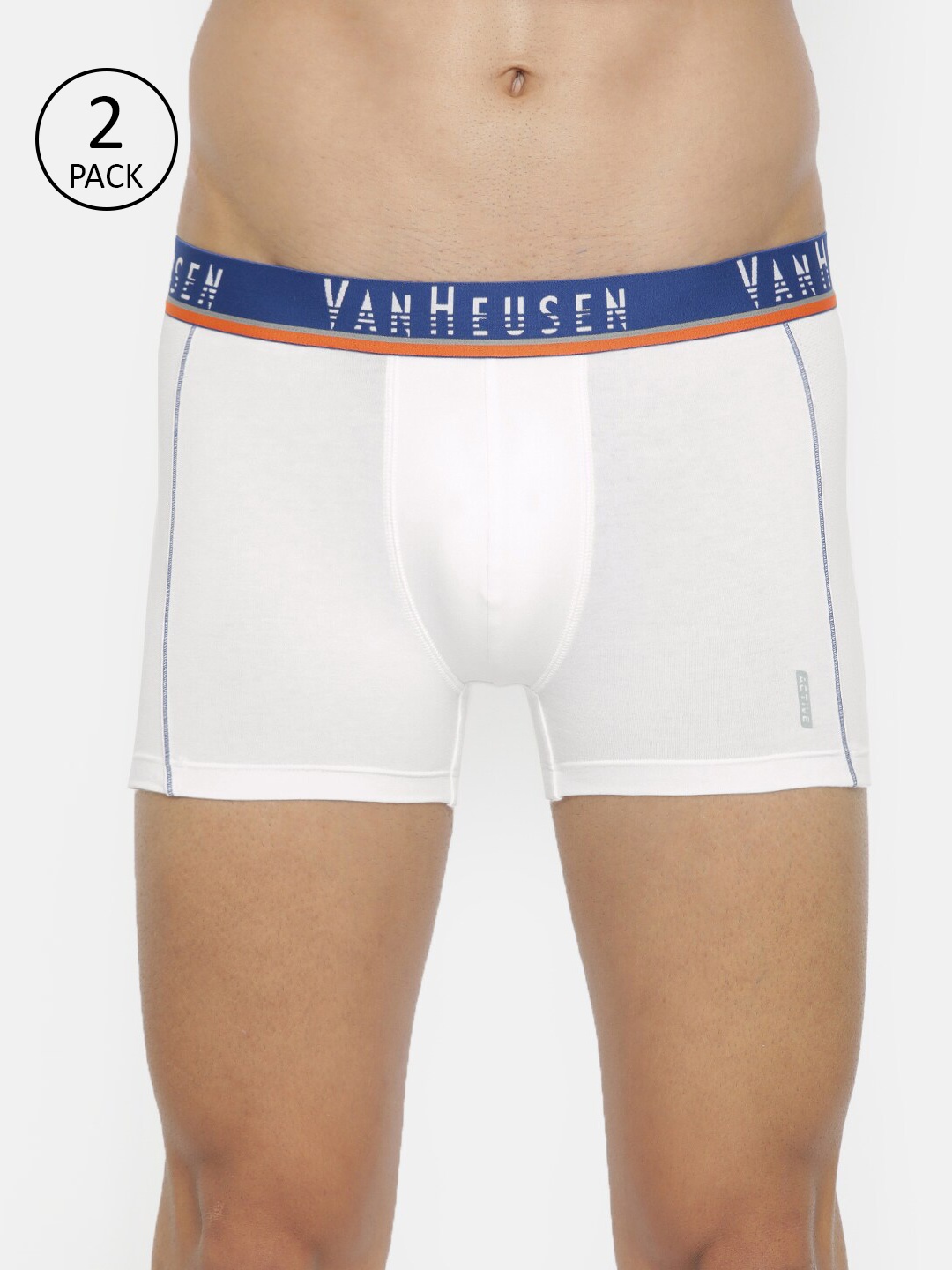 

Van Heusen Men Pack of 2 White Solid Trunk 10591006