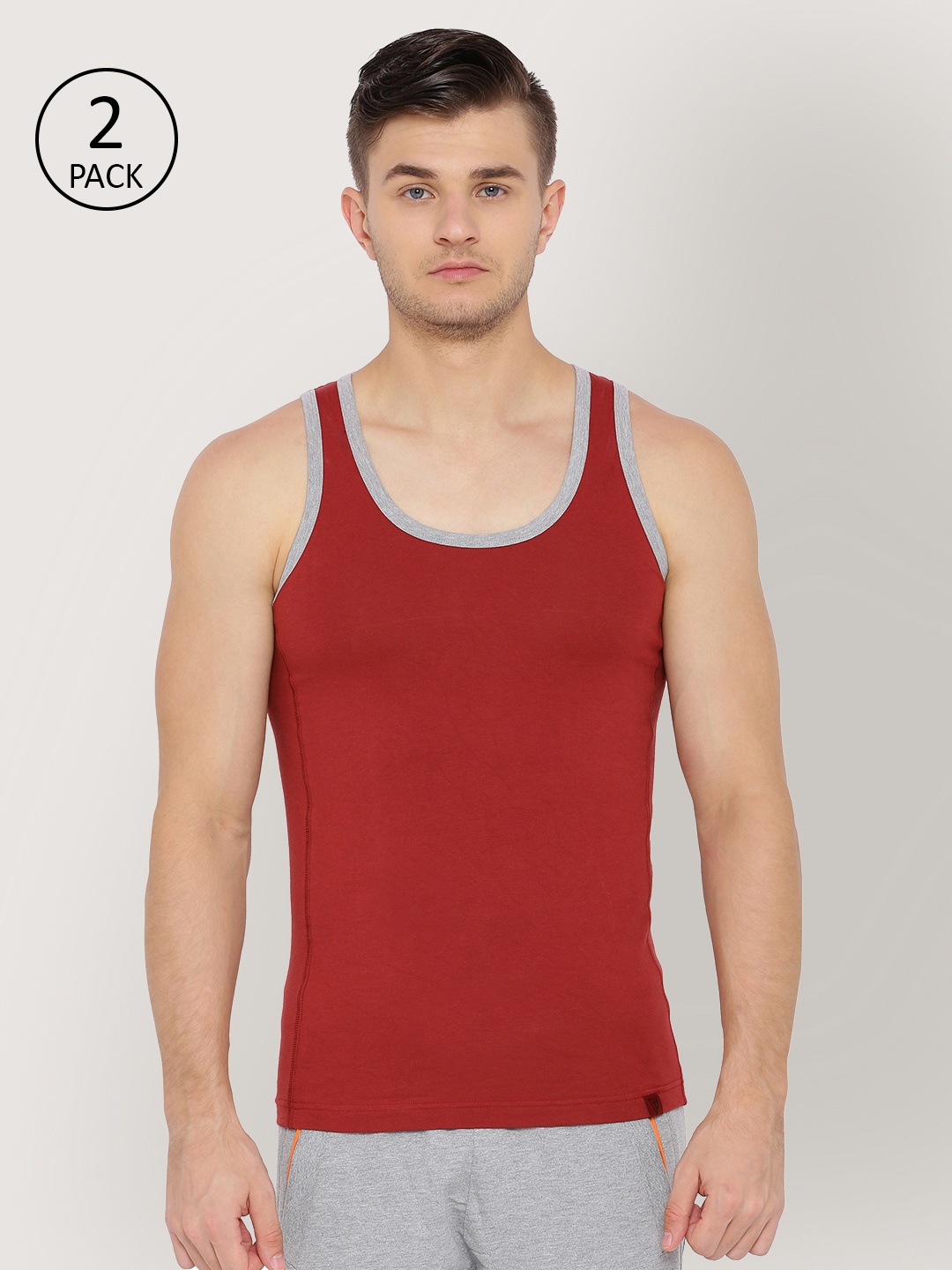 

Van Heusen Pack of 2 Red Innerwear Vest