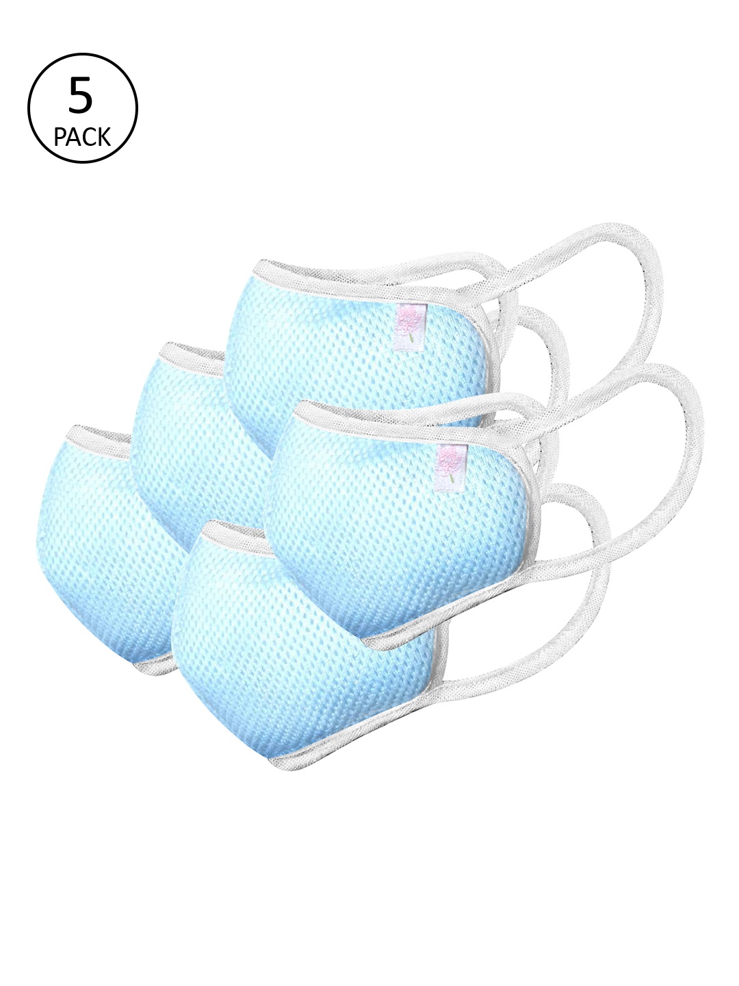 

Ahalyaa Unisex Blue 5 Pcs 4-Ply Protective Outdoor Masks