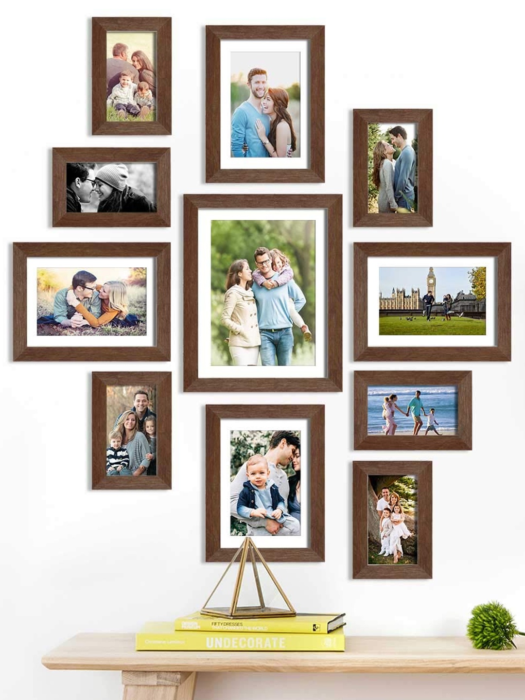 

Art Street Set Of 7 Black & White Solid Individual Photo Frames