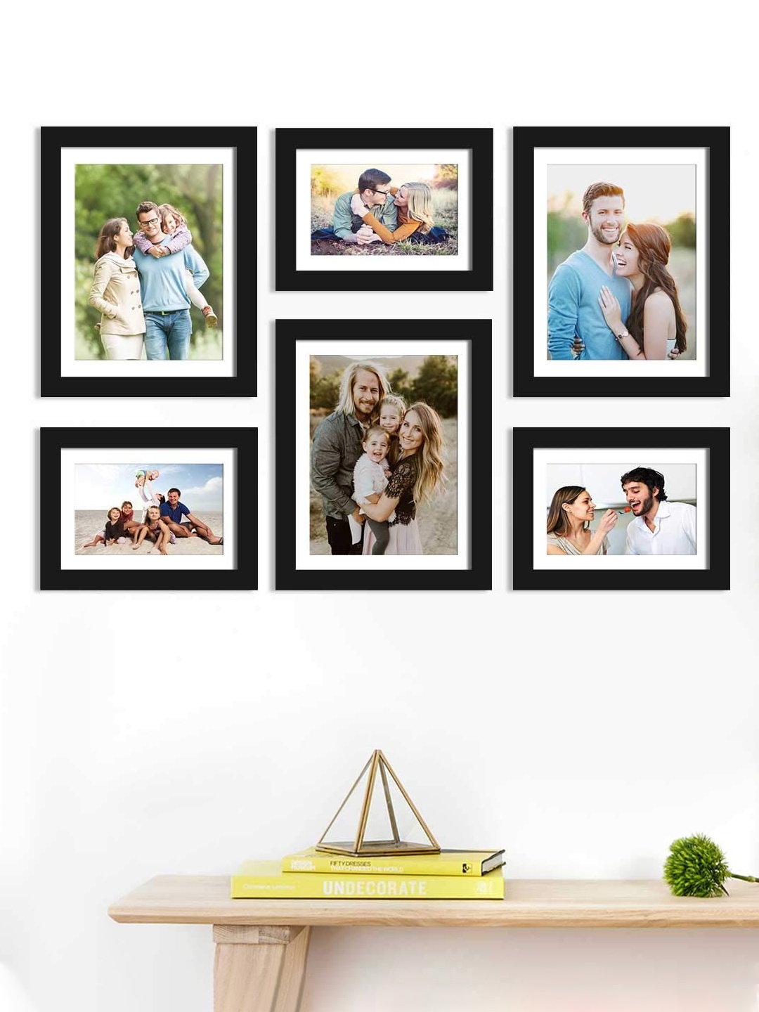 

Art Street Set Of 7 Black Solid Individual Photo Frames