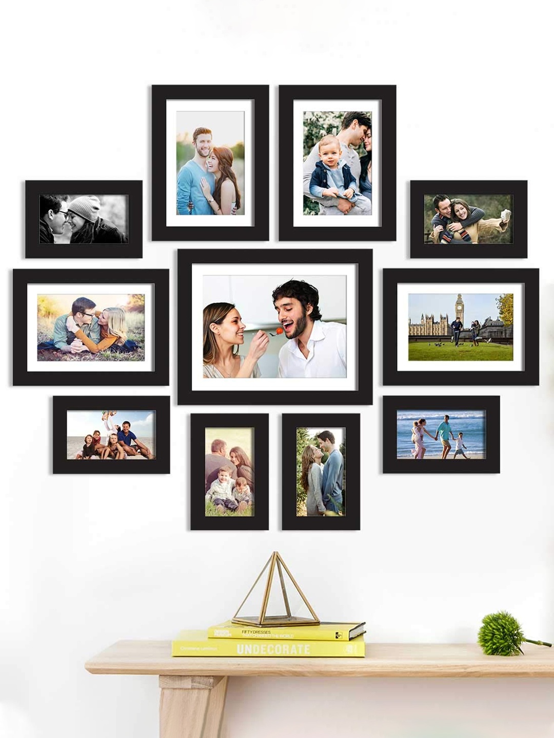 

Art Street Set Of 8 Black Solid Individual Photo Frames