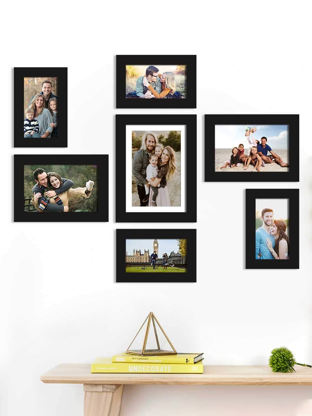 

Art Street Set Of 6 Black Solid Individual Photo Frames