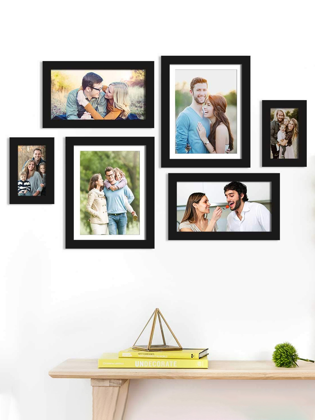 

Art Street Set Of 9 Black & White Solid Individual Photo Frames