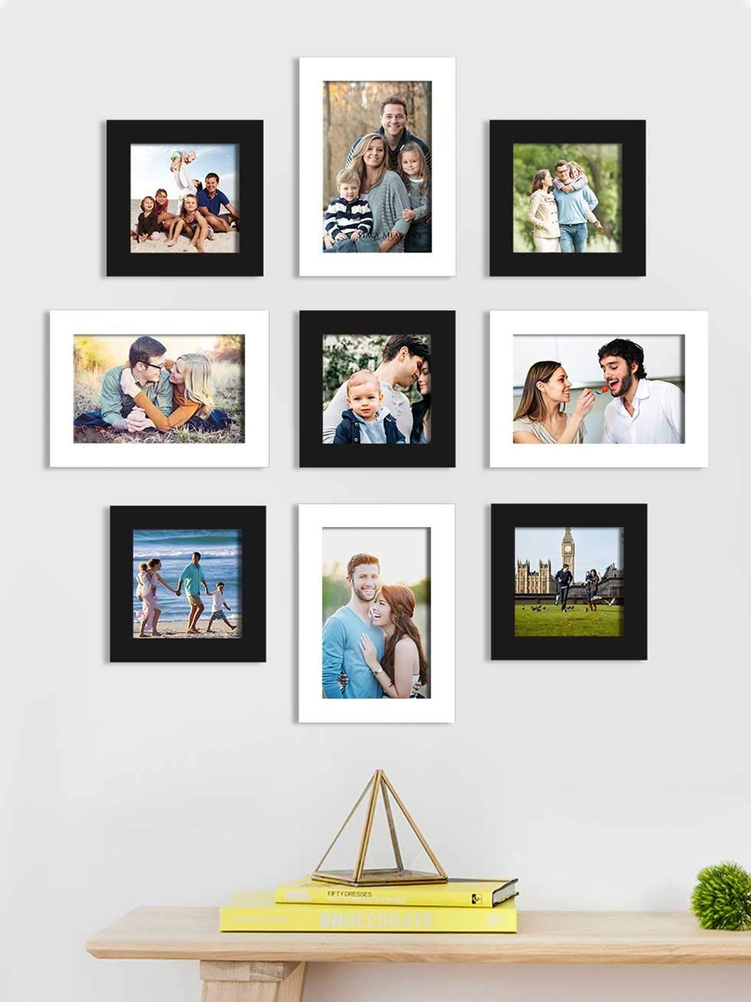 

Art Street Set Of 7 Black Solid Individual Photo Frames