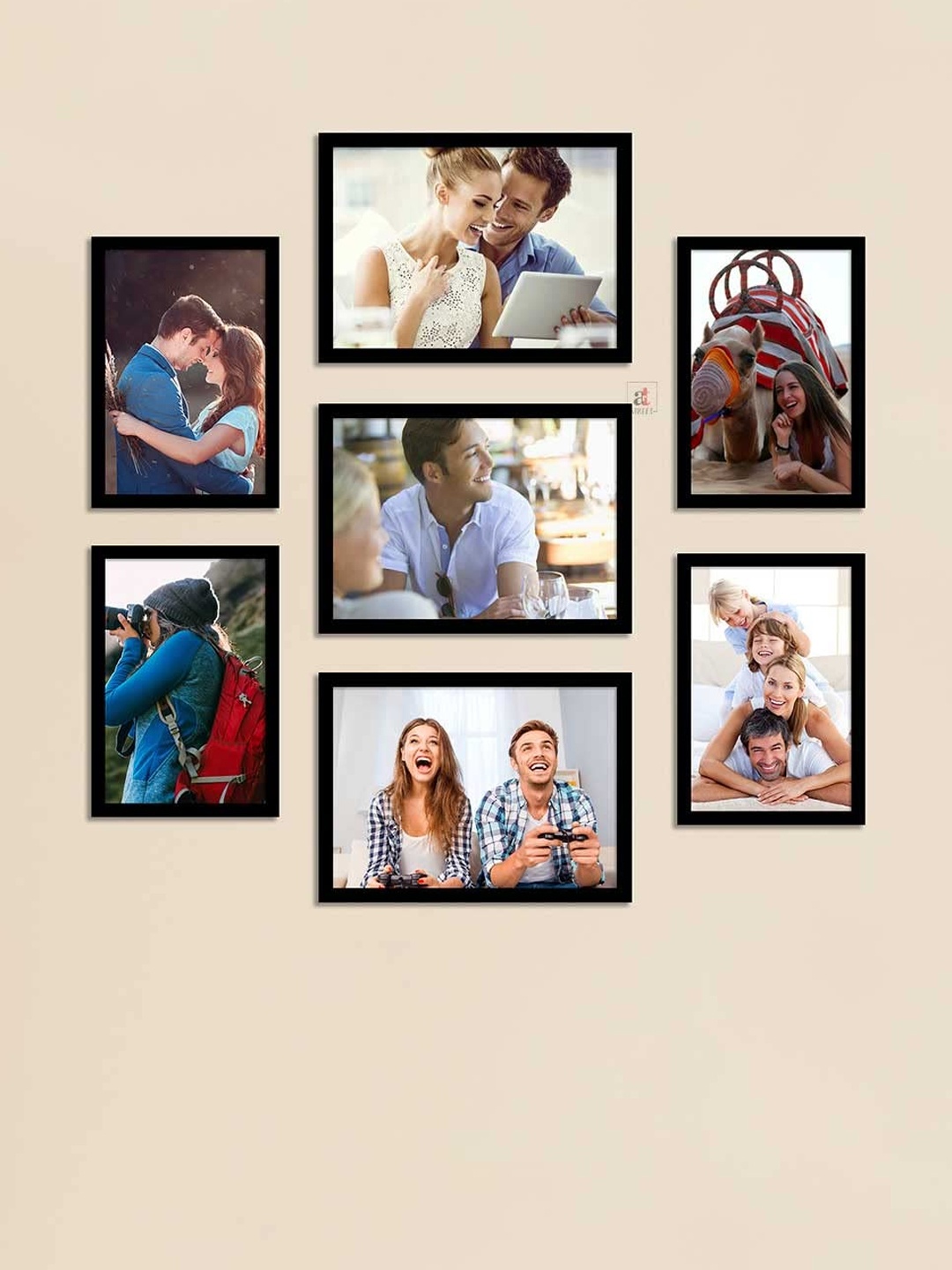 

Art Street Set Of 7 Black & White Solid Individual Photo Frames