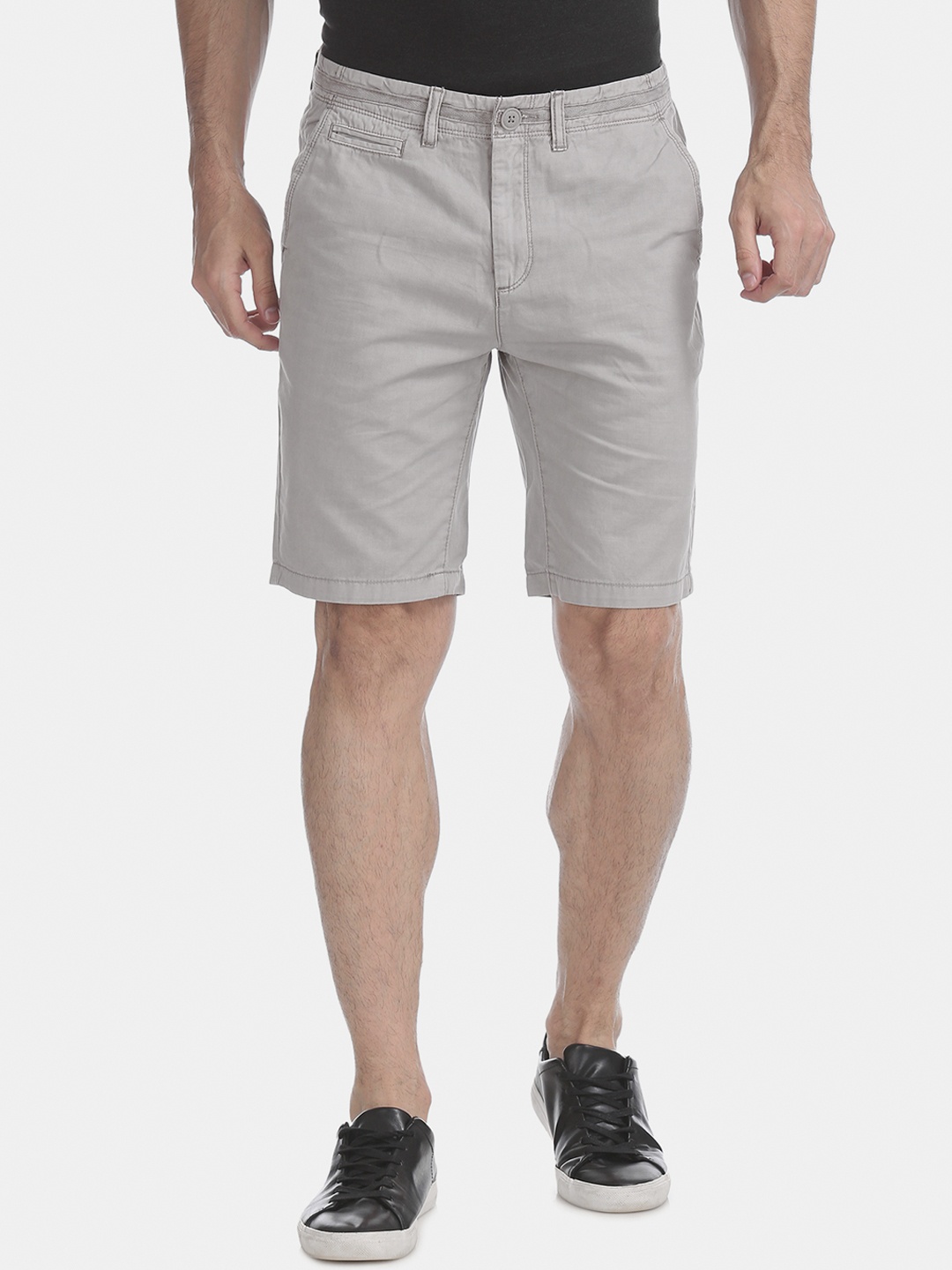 

Cherokee Men Grey Solid Slim Fit Regular Shorts