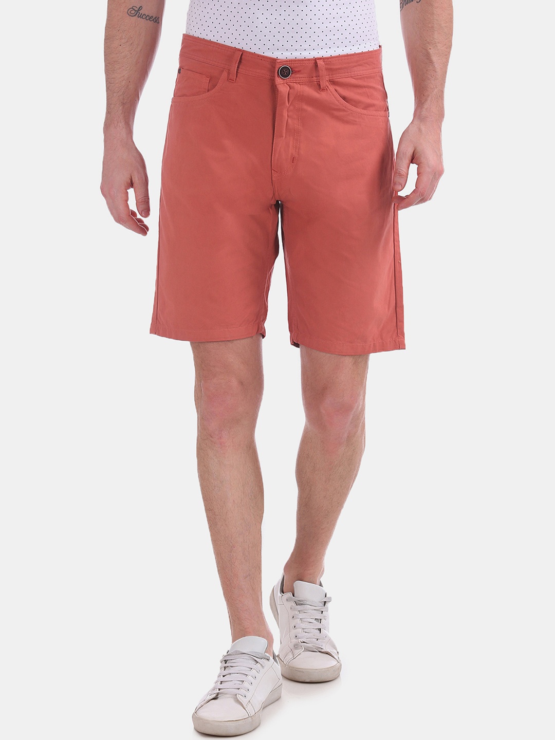 

Cherokee Men Rust Red Solid Slim Fit Regular Shorts