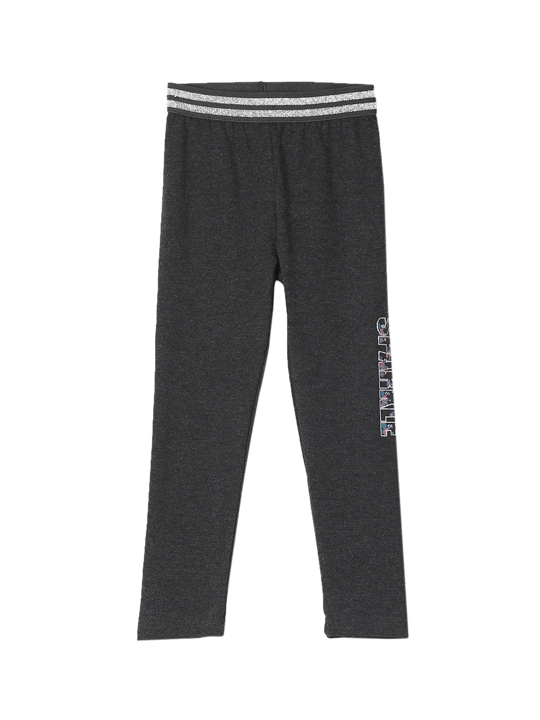 

Cherokee Girls Charcoal Grey Solid Ankle-Length Leggings