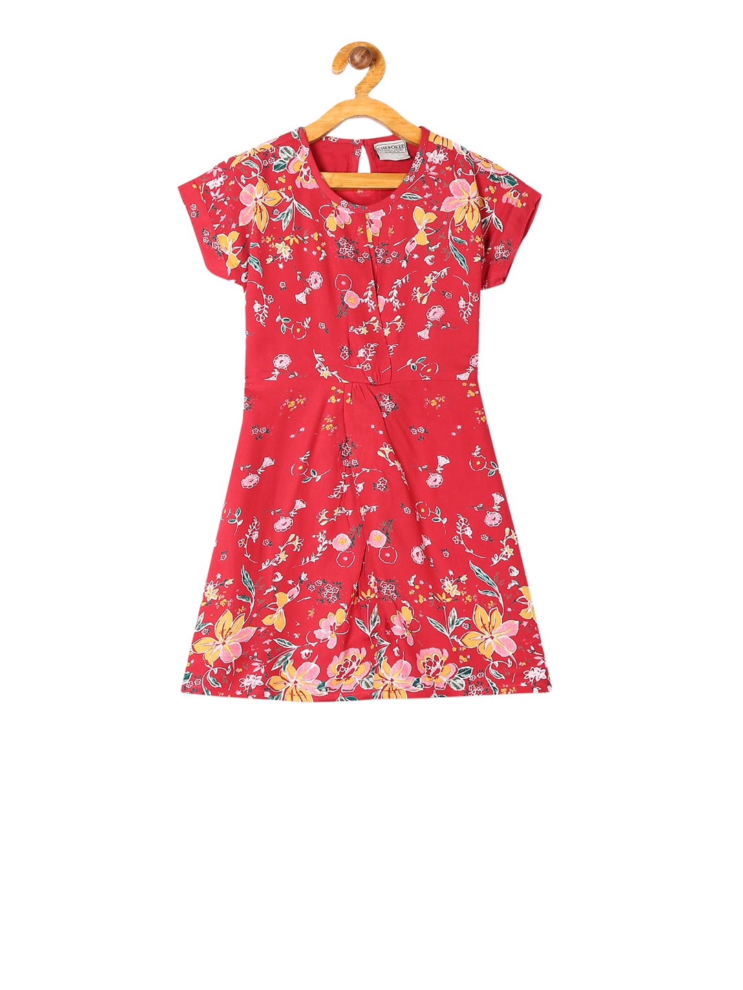 

Cherokee Girls Red Printed Fit and Flare Dress