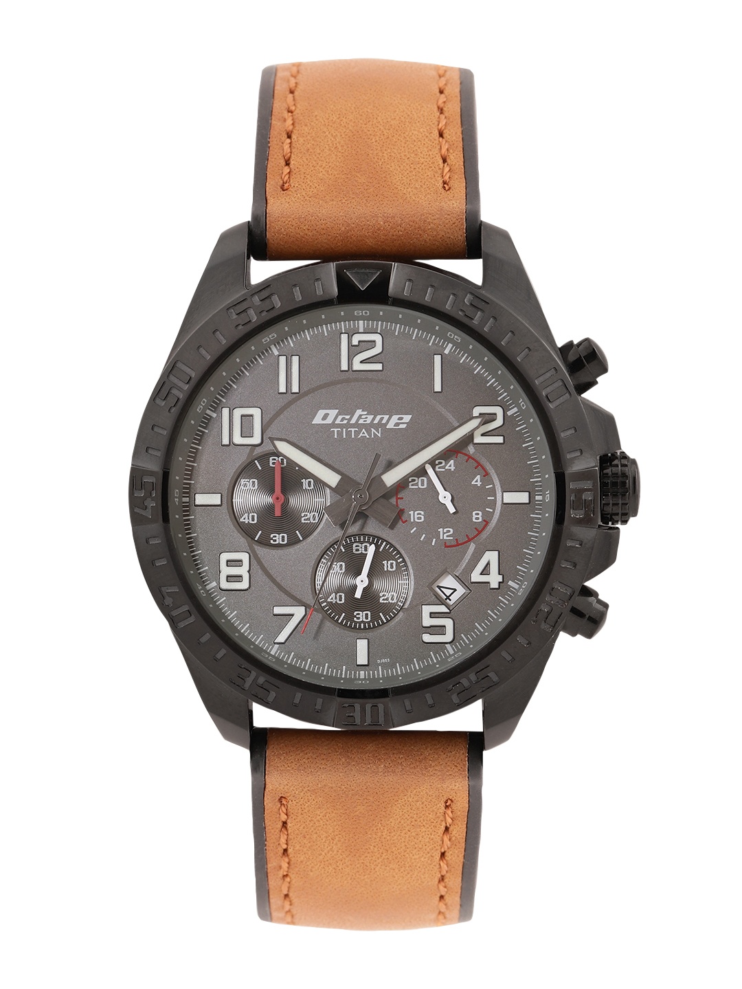 

Titan Men Leather Analogue Watch 90112KP01-Black