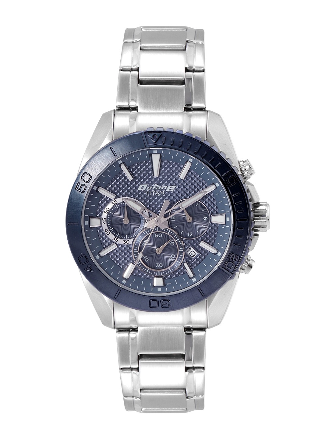

Titan Men Stainless Steel Bracelet Style Straps Analogue Watch- 90115KM01, Blue