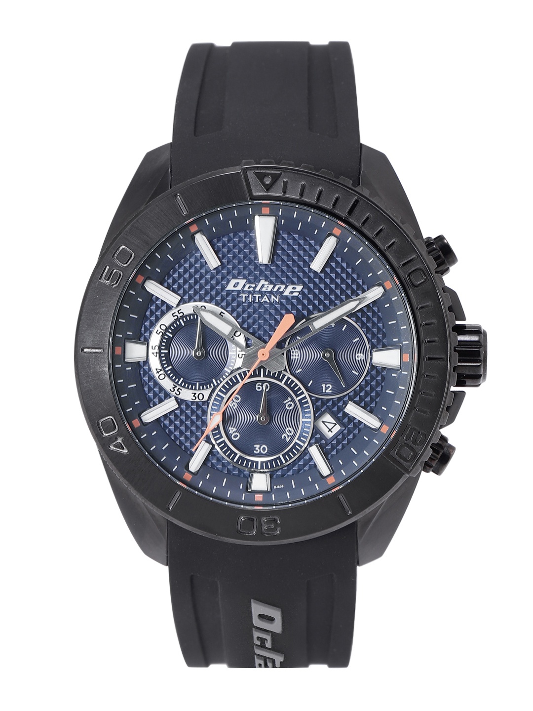 

Titan Men Patterned Dial Analogue Chronograph Watch- 90115KP03, Blue