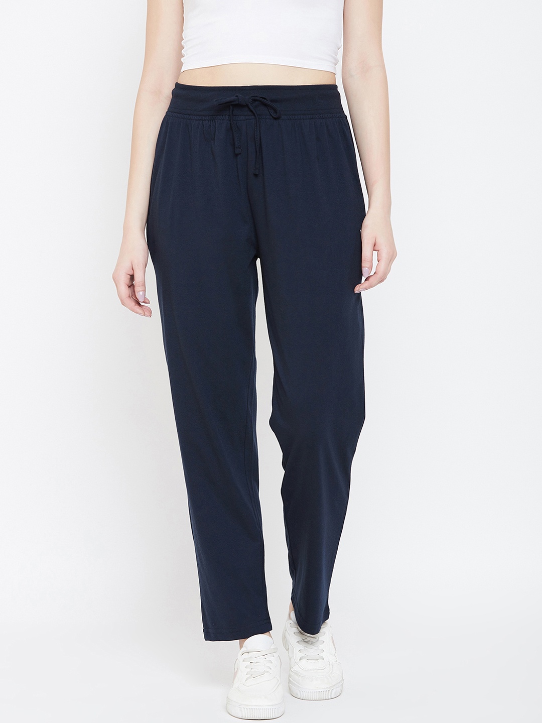 

Okane Women Navy Blue Solid Track Pants