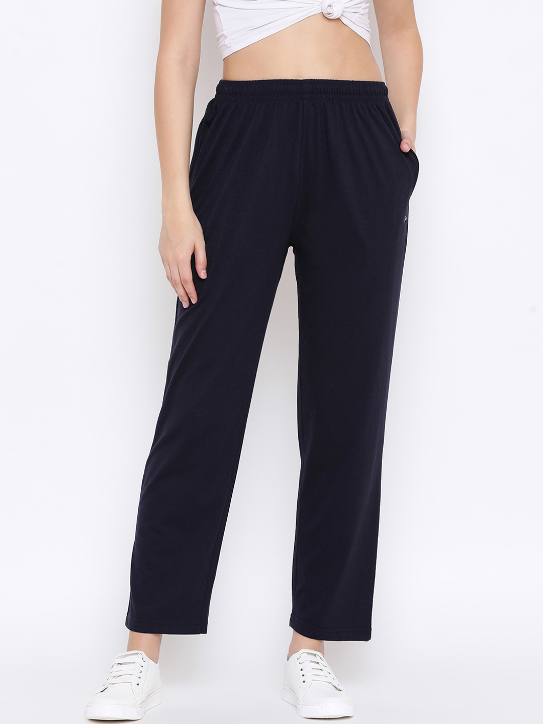 

Okane Women Navy Blue Solid Track Pants