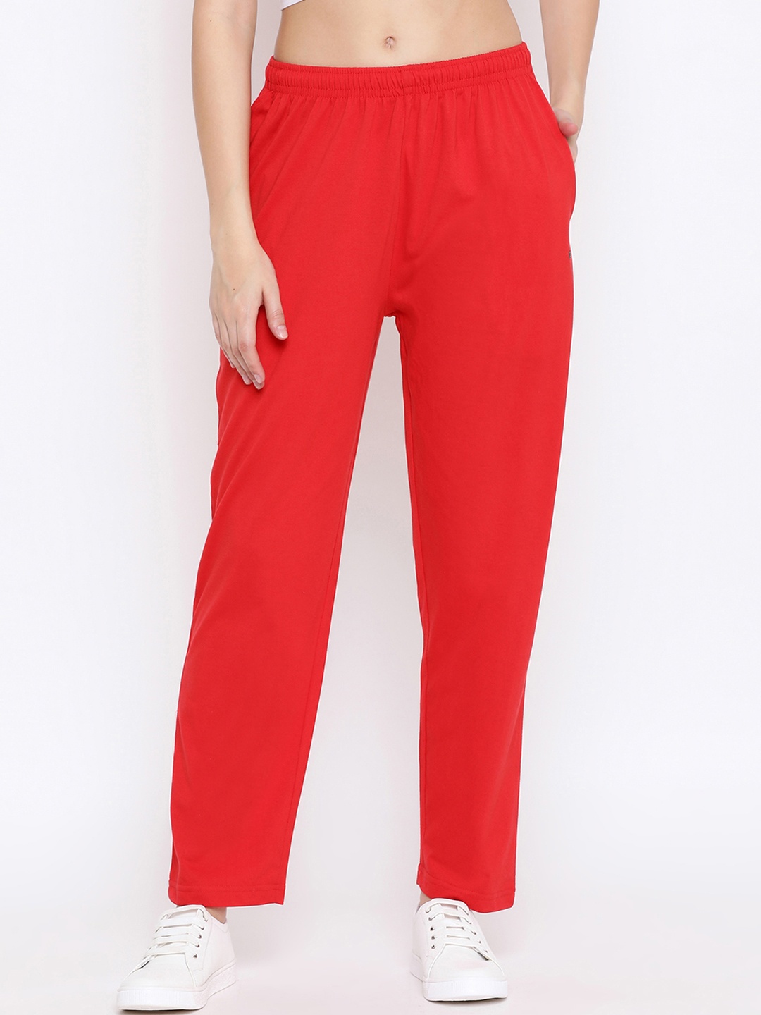 

Okane Women Red Solid Track Pants