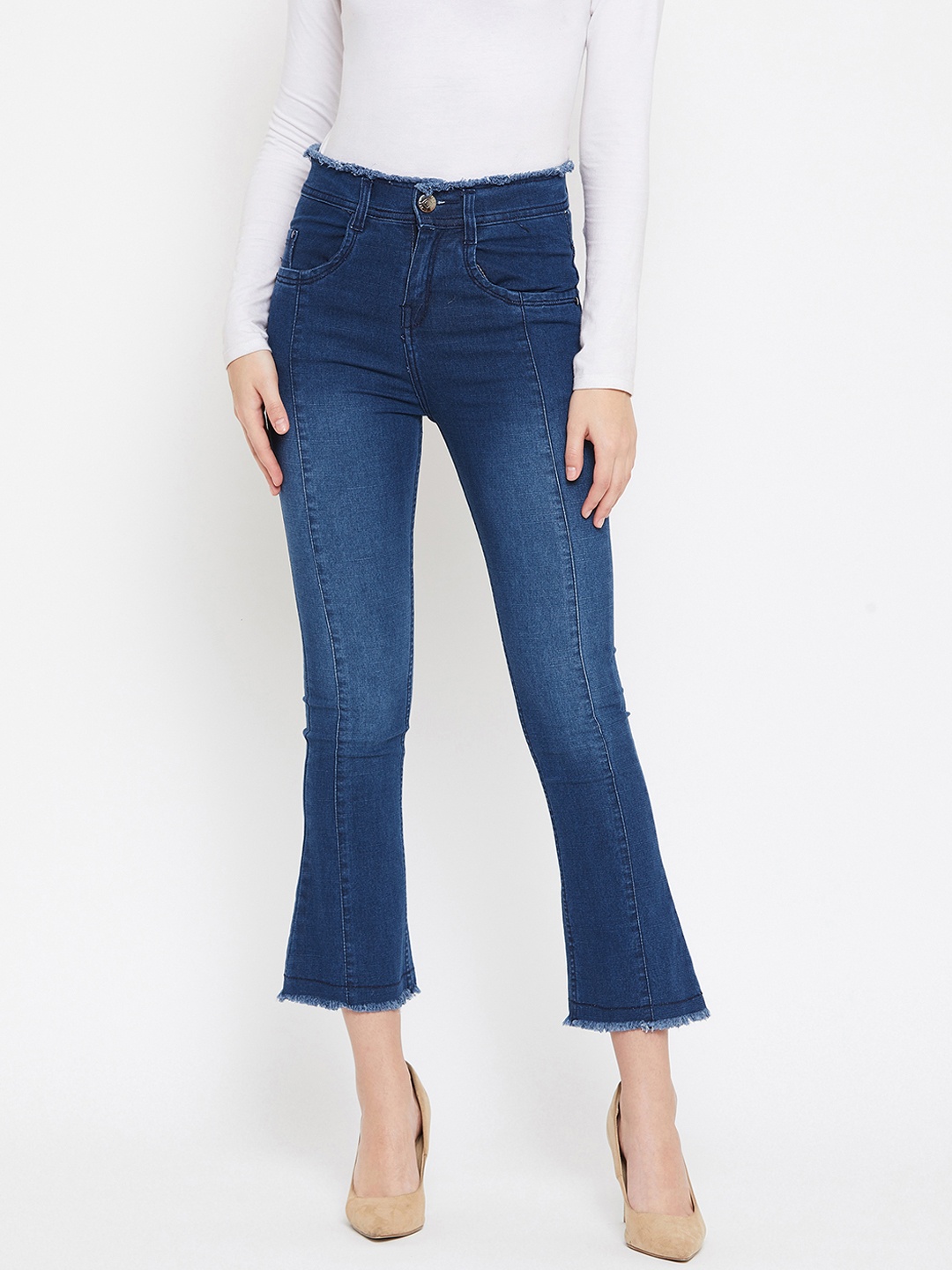 

Nifty Women Blue Bootcut High-Rise Clean Look Stretchable Jeans