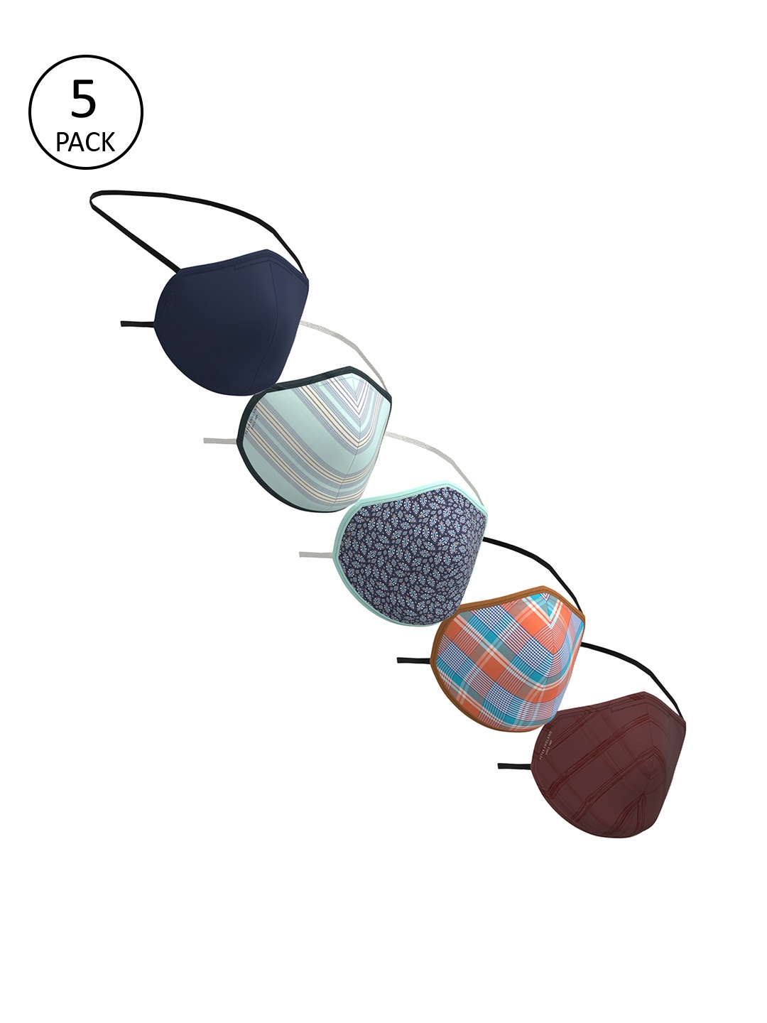 

Peter England Men Assorted Pack of 5 3-Ply Fabric Outdoor Masks