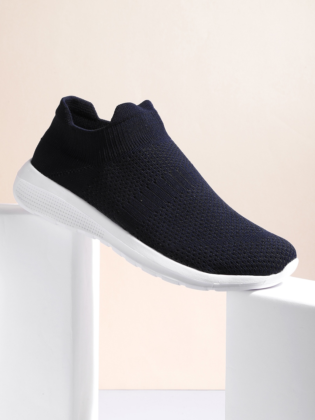 

Crew STREET Men Navy Blue Woven Design Walking Shoes