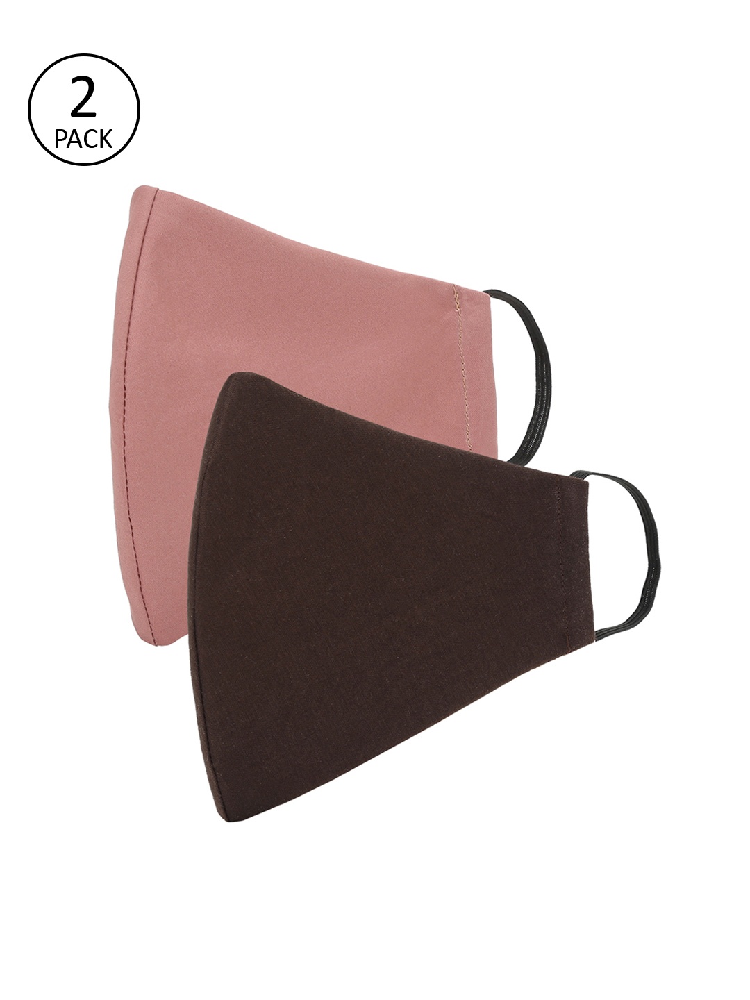

AKSHARA Kids 2 Pcs 2 Ply Protective Cotton Masks, Peach