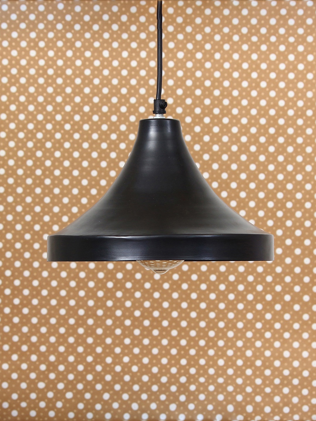 

eCraftIndia Black Solid Glossy Finish Hanging Light