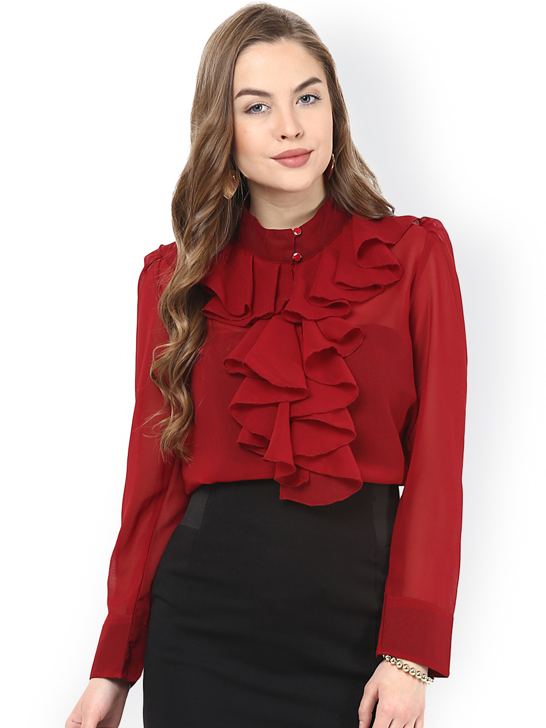 

La Zoire Maroon Shirt