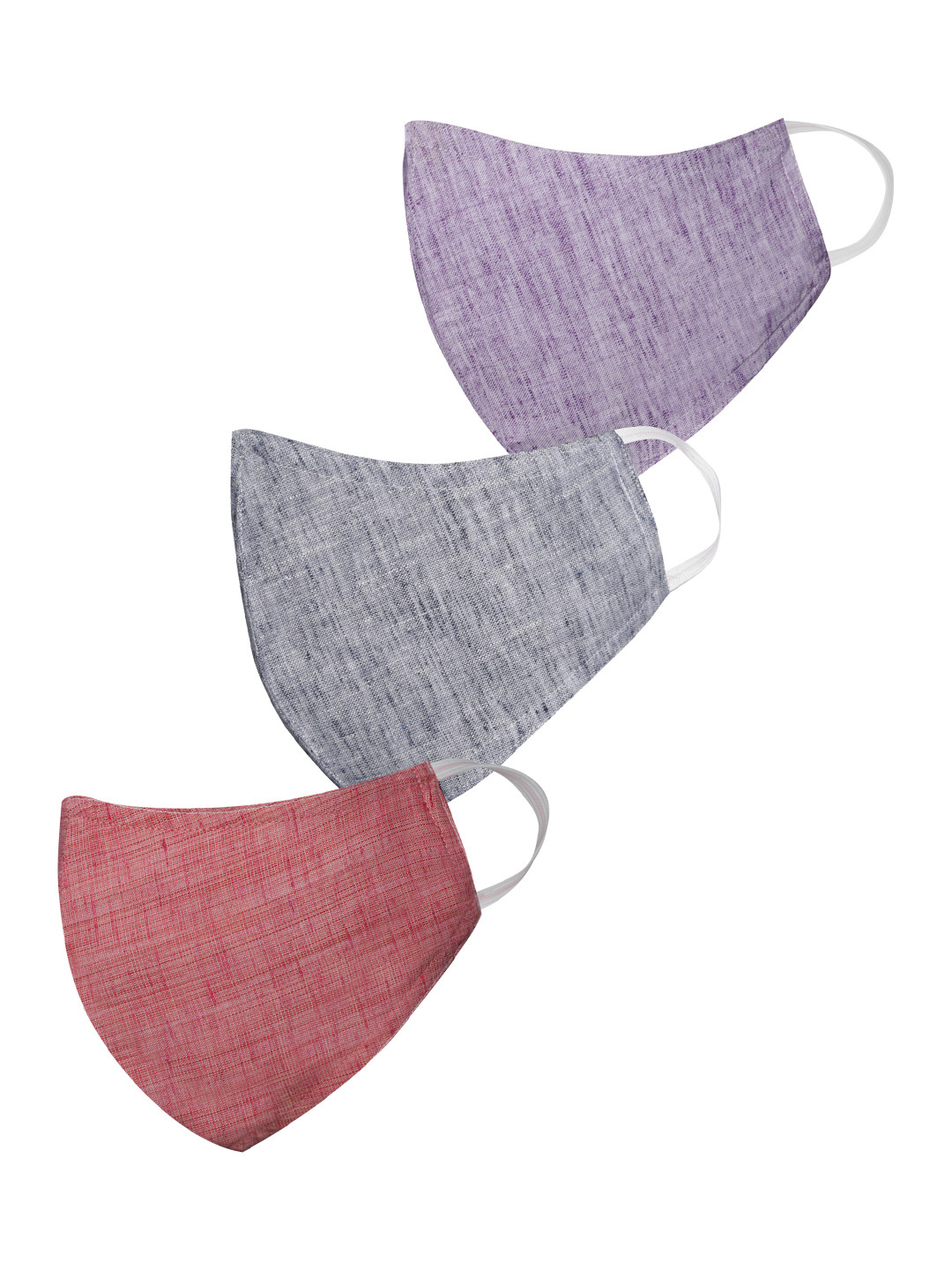 

VASTRAMAY Unisex Set of 3 Reusable 3-Ply Protective Outdoor Face Masks, Grey