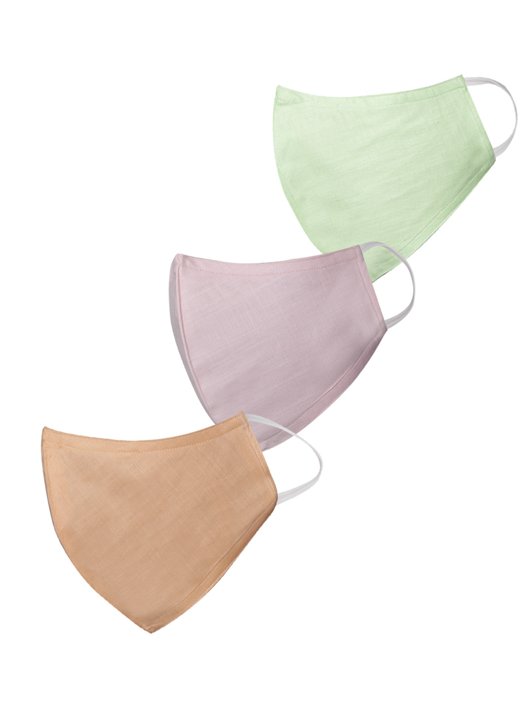 

VASTRAMAY Unisex Set of 3 Reusable 3-Ply Protective Outdoor Cloth Face Masks, Green