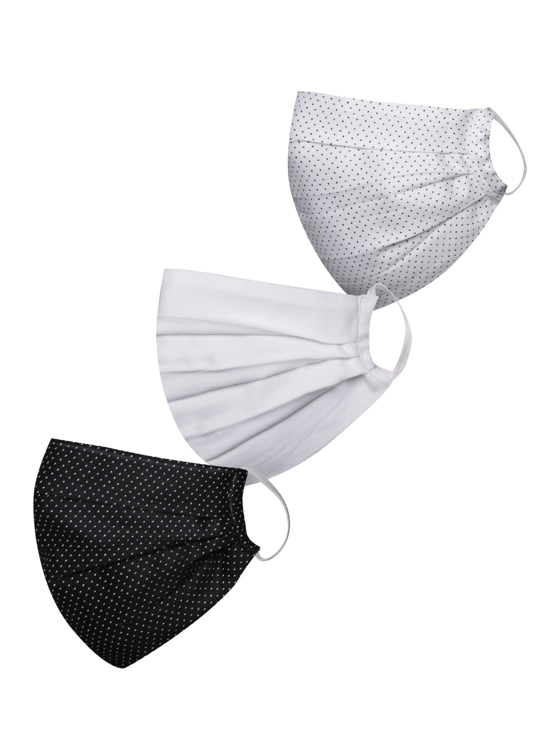

VASTRAMAY Unisex Set of 3 Reusable 2-Ply Protective Outdoor Face Masks, White