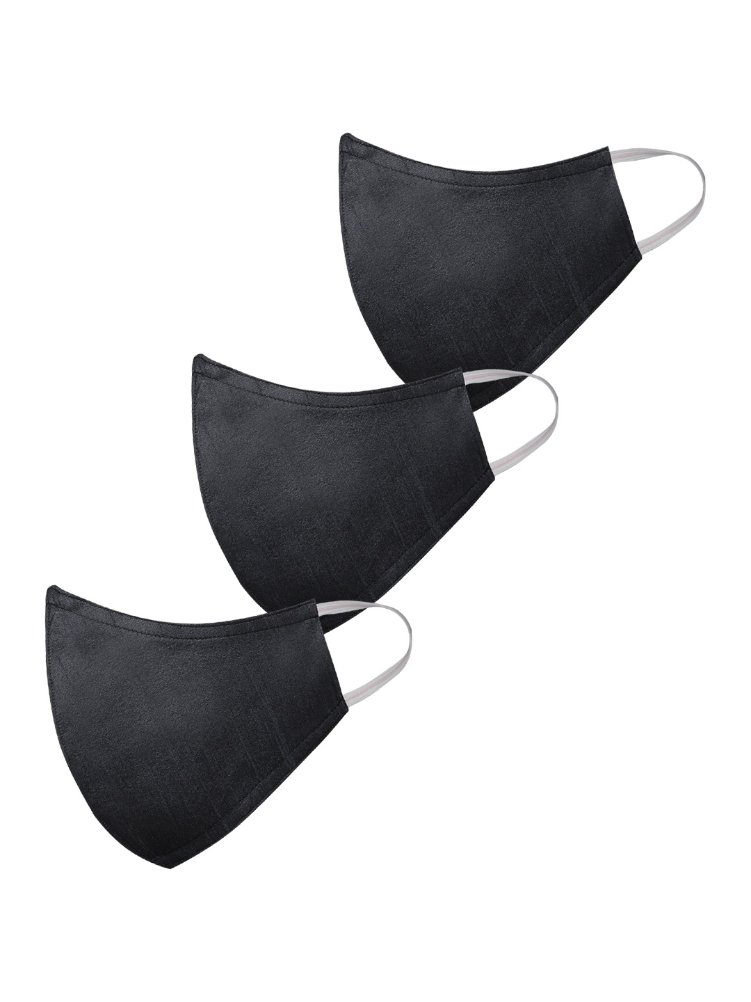 

VASTRAMAY Unisex Set of 3 Charcoal Grey 3-Ply Reusable Protective Outdoor Face Masks