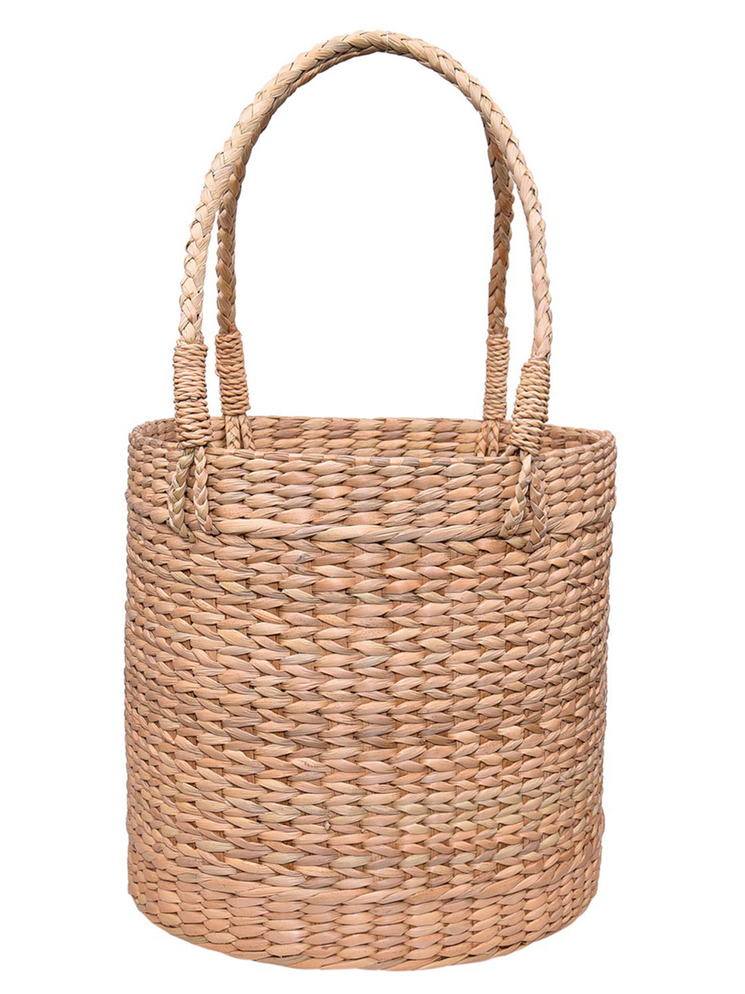 

NOW & ZEN Beige Self Design Laundry Basket