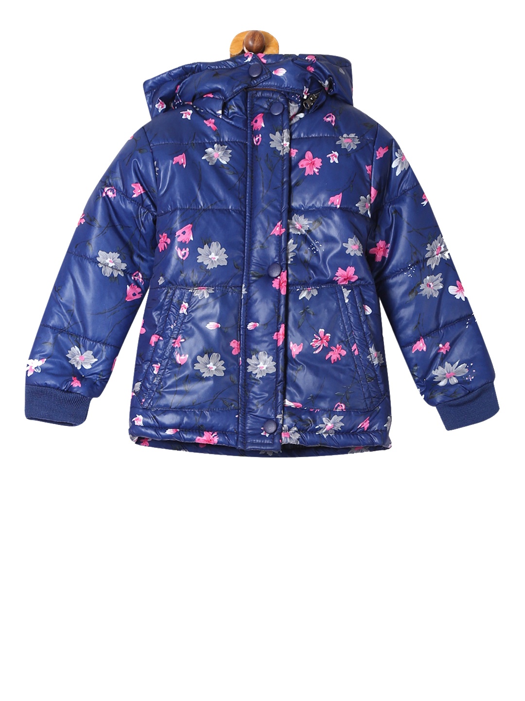 

Cherokee Girls Blue Printed Puffer Jacket