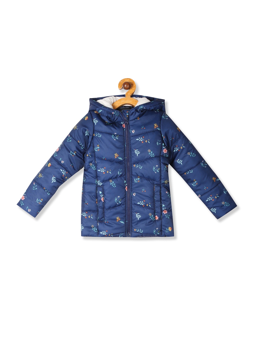 

Donuts Girls Blue Printed Puffer Jacket