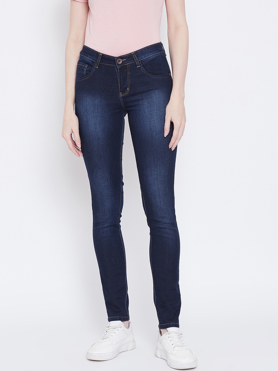 

METTLE Women Blue Regular Fit Mid-Rise Clean Look Jeans