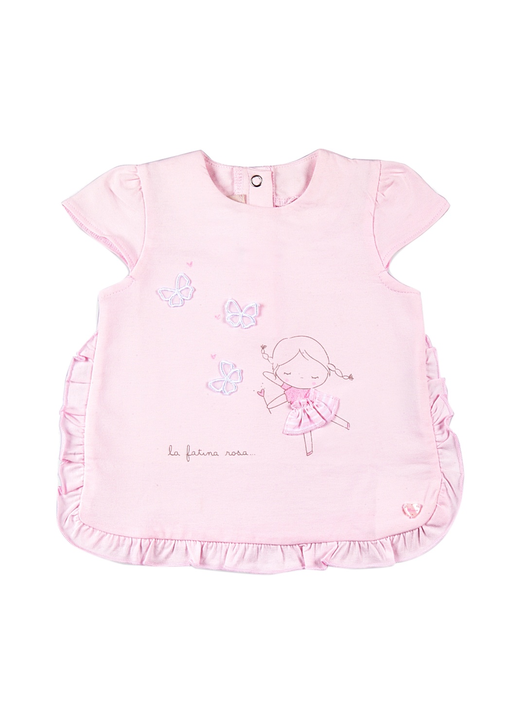 

Chicco Girls Pink Printed Round Neck T-shirt