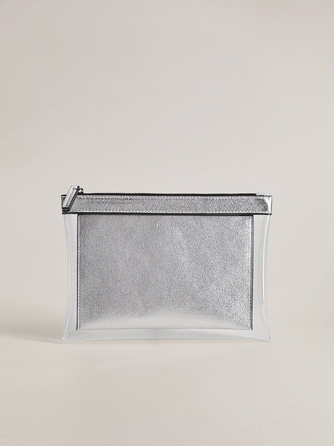 

MANGO Women Pouch, Silver