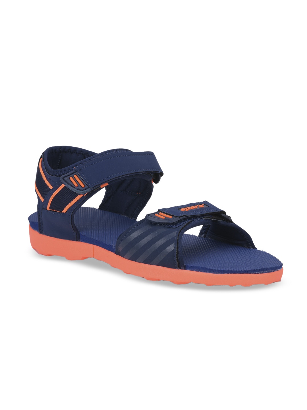 

Sparx Men Navy Blue & Orange SS-486 Sports Sandals