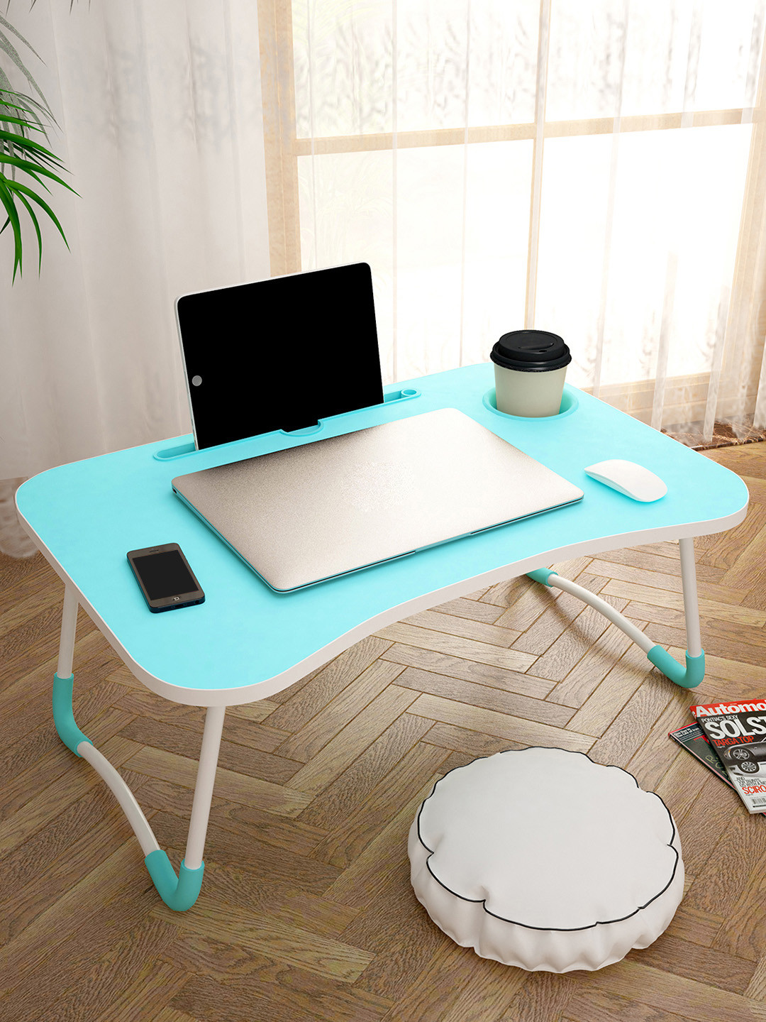 

Story@home Blue Wood Portable Laptop Table