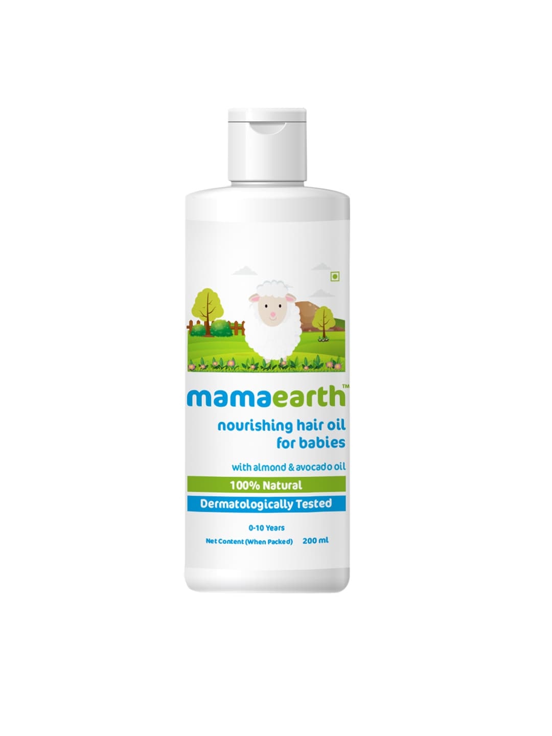 

Mamaearth White Nourishing Sustainable Baby Hair Oil with Almond & Avocado Oil - 200 ml
