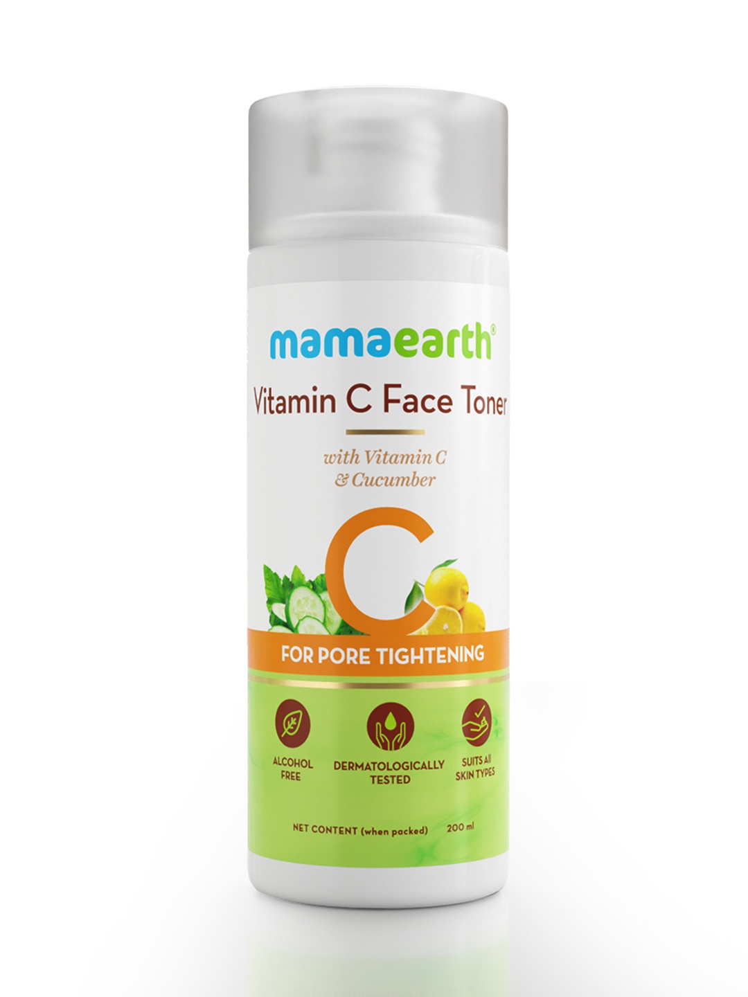 

Mamaearth Vitamin C Face Toner with Vitamin C & Cucumber for Pore Tightening - 200 ml, White