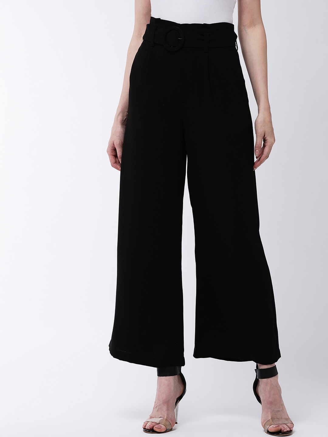 

MAGRE Women Black Flared Solid Culottes