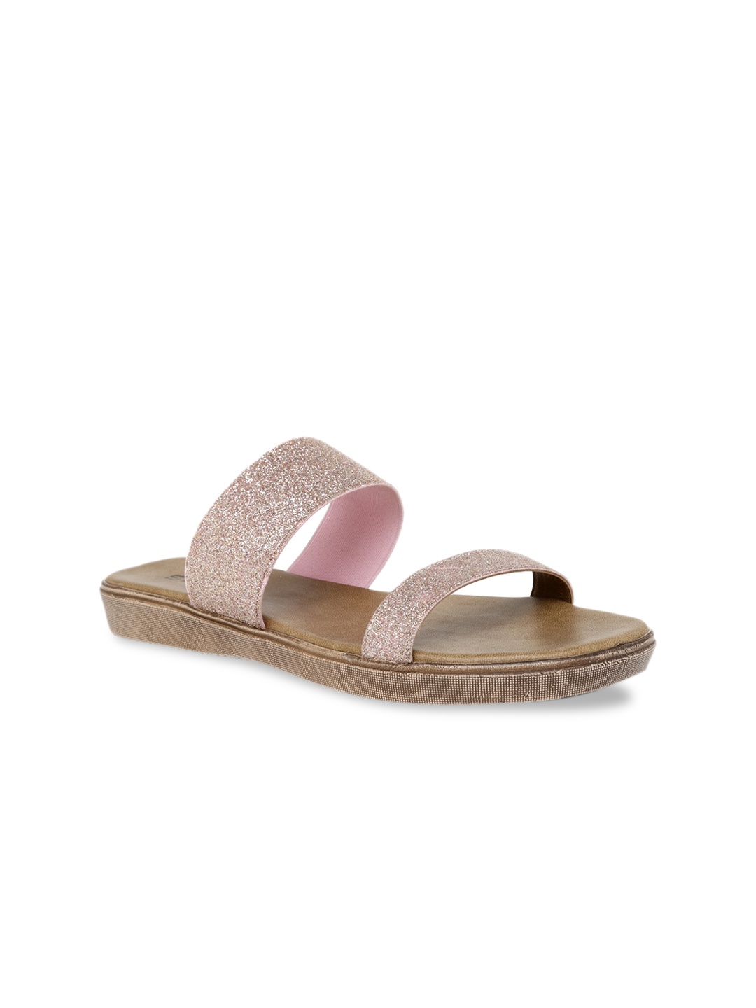 

SOLES Women Pink Embellished Open Toe Flats