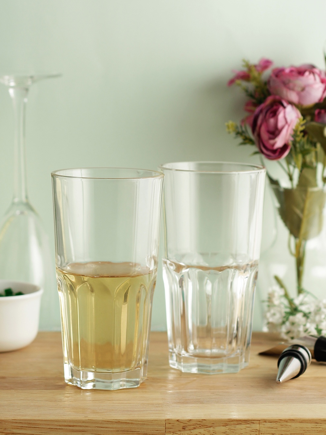 ARCOROC Set Of 6 Solid Transparent Glass Tumblers