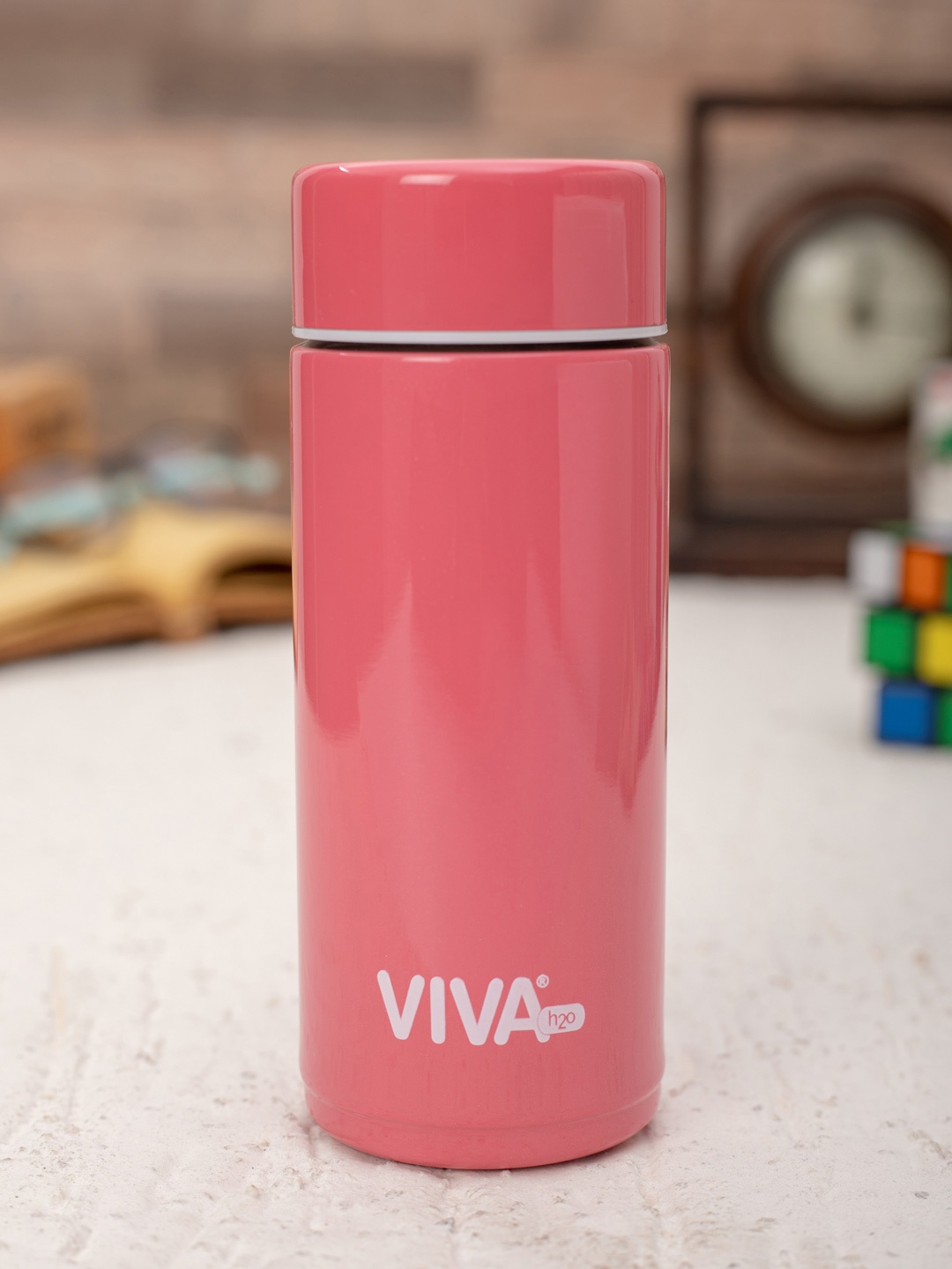 

VIVA h2o Unisex Pink Double Wall Stainless Steel Vacuum Insulated Water Bottle 250 ml