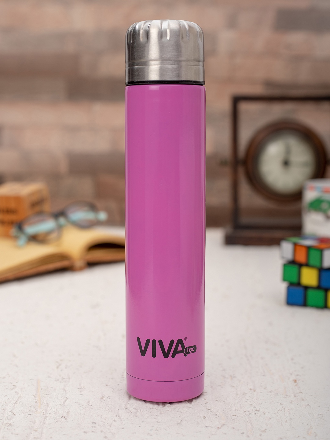 

VIVA h2o Unisex Pink Solid Double Wall Stainless Steel Vaccum Insulated Water Bottle