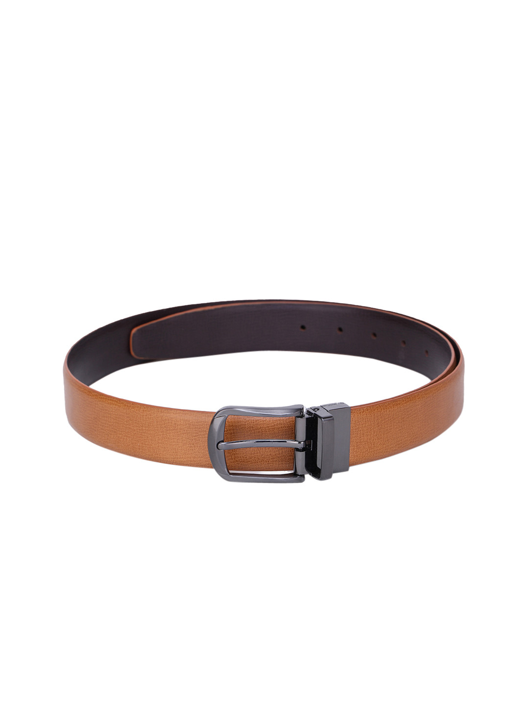

Alvaro Castagnino Men Tan Brown Reversible Textured Belt