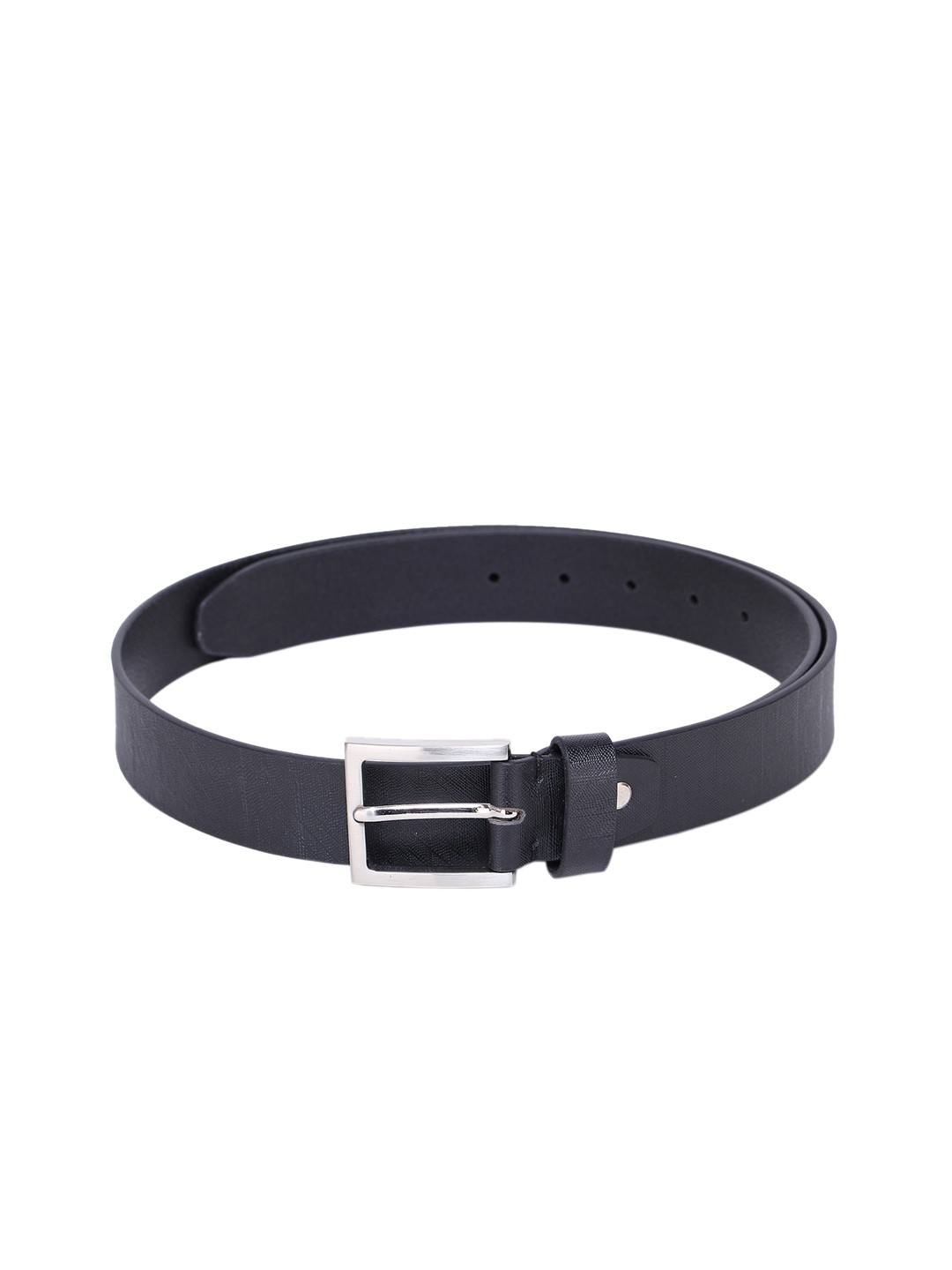 

Alvaro Castagnino Men Black Leather Textured Belt