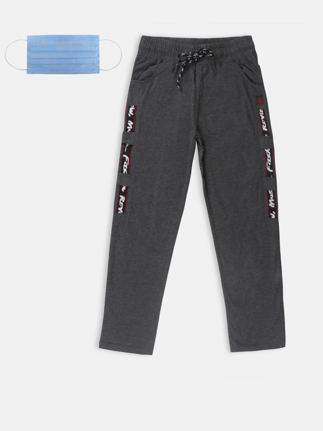 

Lil Tomatoes Boys Grey Solid Track Pants